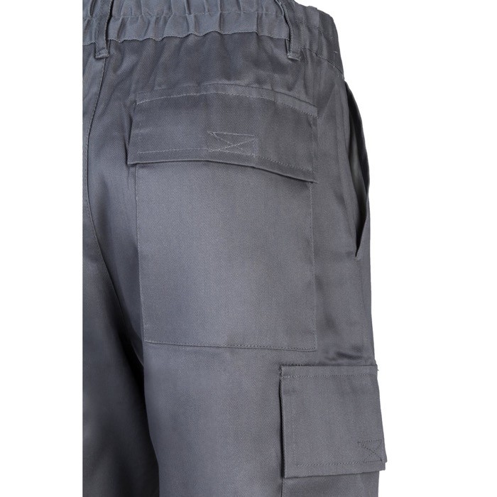 Pantalón de algodón y poliéster con cintura elástica 190 g/m2 color gris sexta vista Pantalón de algodón y poliéster con cintura elástica 190 g/m2 color gris sexta vista