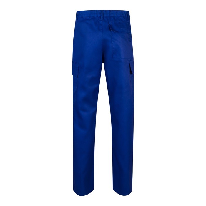 Pantalón de algodón y poliéster con cintura elástica 190 g/m2 color azul real segunda vista Pantalón de algodón y poliéster con cintura elástica 190 g/m2 color azul real segunda vista