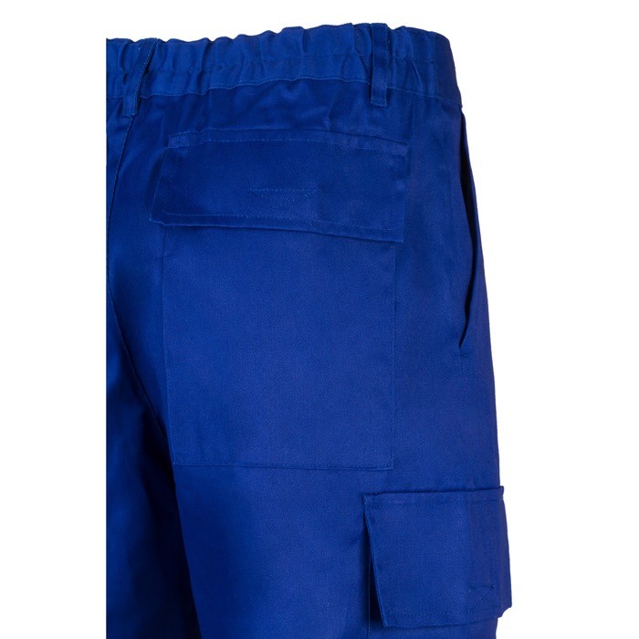 Pantalón de algodón y poliéster con cintura elástica 190 g/m2 color azul real sexta vista Pantalón de algodón y poliéster con cintura elástica 190 g/m2 color azul real sexta vista
