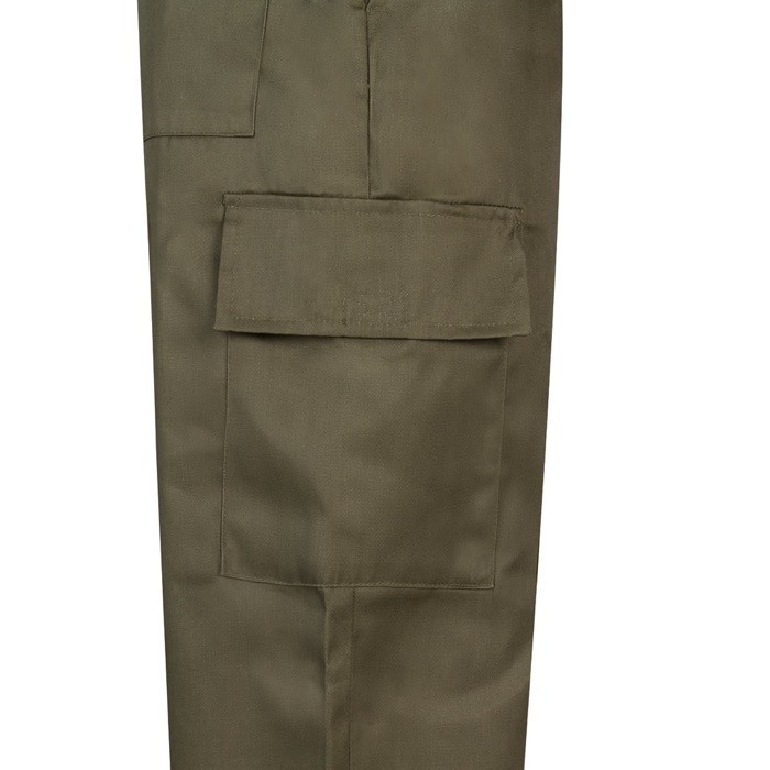 Pantalón de algodón y poliéster con cintura elástica 190 g/m2 color verde militar quinta vista Pantalón de algodón y poliéster con cintura elástica 190 g/m2 color verde militar quinta vista