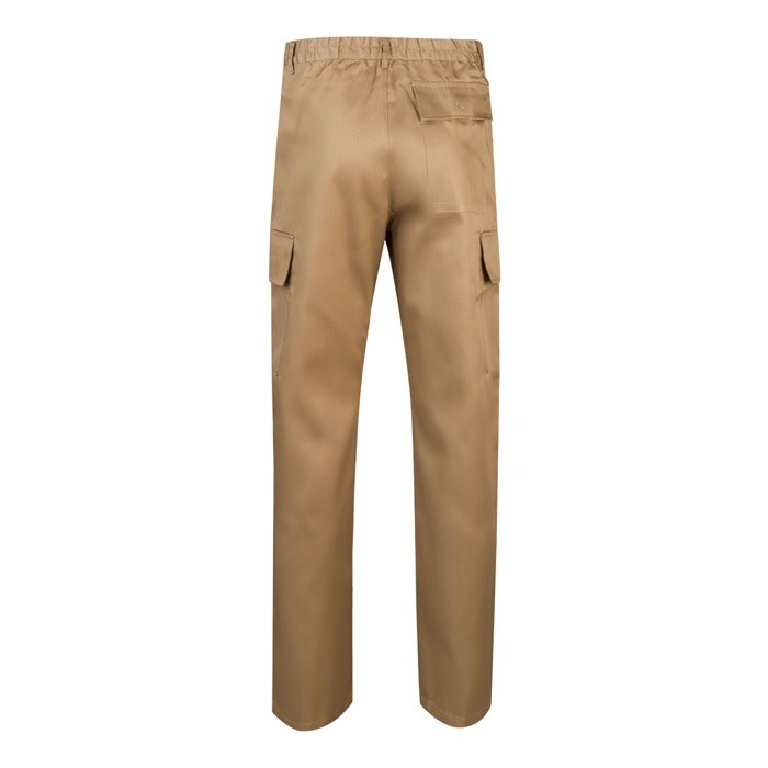 Pantalón de algodón y poliéster con cintura elástica 190 g/m2 color natural segunda vista Pantalón de algodón y poliéster con cintura elástica 190 g/m2 color natural segunda vista