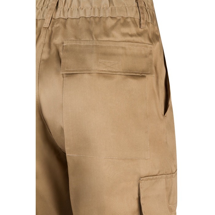 Pantalón de algodón y poliéster con cintura elástica 190 g/m2 color natural sexta vista Pantalón de algodón y poliéster con cintura elástica 190 g/m2 color natural sexta vista