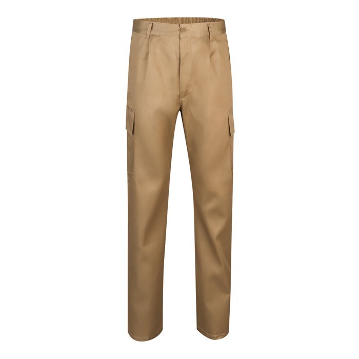 Pantalón de algodón y poliéster con cintura elástica 190 g/m2 color natural Pantalón de algodón y poliéster con cintura elástica 190 g/m2 color natural