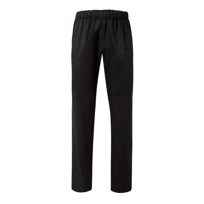 Pantalón unisex en algodón y poliéster con cintura elástica 190 g/m2 color negro Pantalón unisex en algodón y poliéster con cintura elástica 190 g/m2 color negro