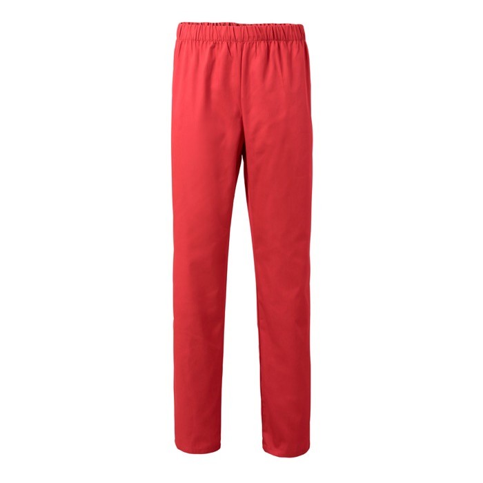 Pantalón unisex en algodón y poliéster con cintura elástica 190 g/m2 color rojo Pantalón unisex en algodón y poliéster con cintura elástica 190 g/m2 color rojo
