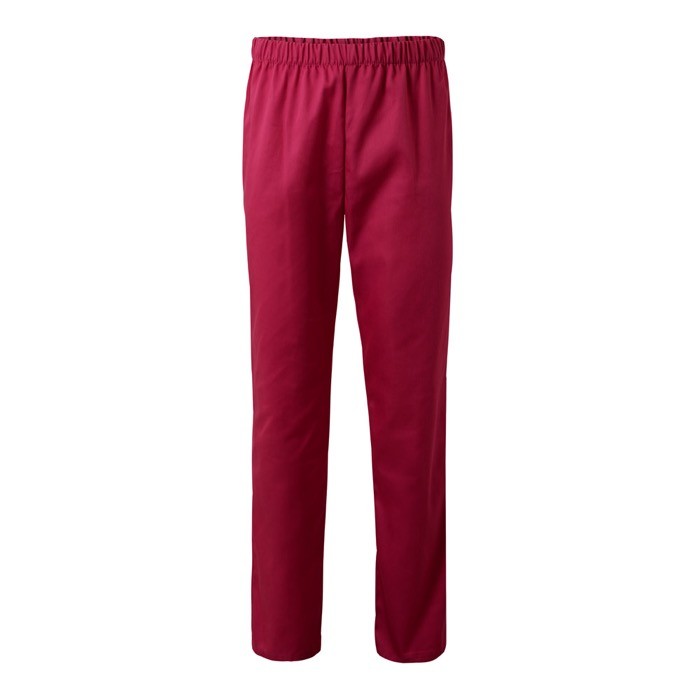 Pantalón unisex en algodón y poliéster con cintura elástica 190 g/m2 color burdeos Pantalón unisex en algodón y poliéster con cintura elástica 190 g/m2 color burdeos