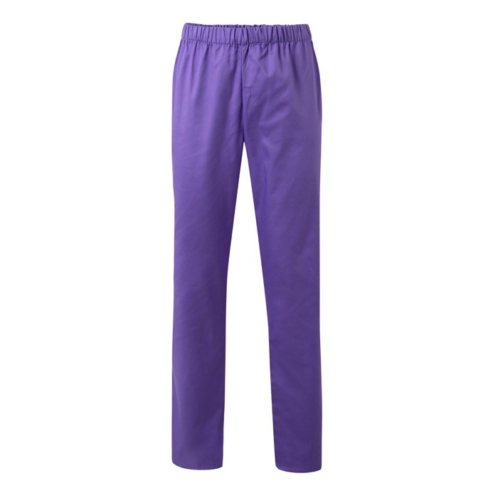 Pantalón unisex en algodón y poliéster con cintura elástica 190 g/m2 color lila Pantalón unisex en algodón y poliéster con cintura elástica 190 g/m2 color lila