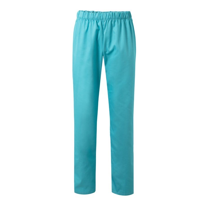 Pantalón unisex en algodón y poliéster con cintura elástica 190 g/m2 color turquesa Pantalón unisex en algodón y poliéster con cintura elástica 190 g/m2 color turquesa
