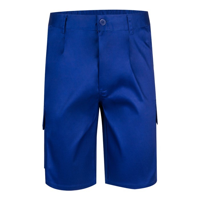 Bermudas de sarga multibolsillos de algodón y poliéster 200 g/m2 color azul real Bermudas de sarga multibolsillos de algodón y poliéster 200 g/m2 color azul real