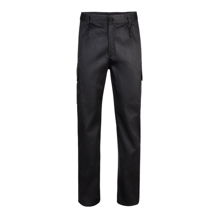 Pantalón multibolsillos unisex en algodón y poliéster 200 g/m2 color negro Pantalón multibolsillos unisex en algodón y poliéster 200 g/m2 color negro