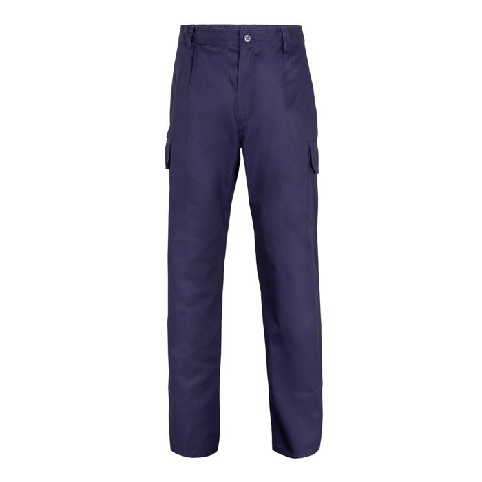 Pantalón multibolsillos unisex en algodón y poliéster 200 g/m2 color azul Pantalón multibolsillos unisex en algodón y poliéster 200 g/m2 color azul