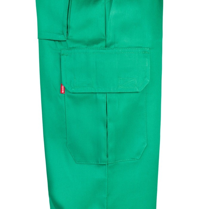 Pantalón multibolsillos unisex en algodón y poliéster 200 g/m2 color verde octava vista Pantalón multibolsillos unisex en algodón y poliéster 200 g/m2 color verde octava vista