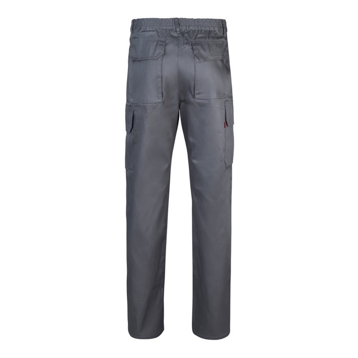 Pantalón multibolsillos unisex en algodón y poliéster 200 g/m2 color gris segunda vista Pantalón multibolsillos unisex en algodón y poliéster 200 g/m2 color gris segunda vista