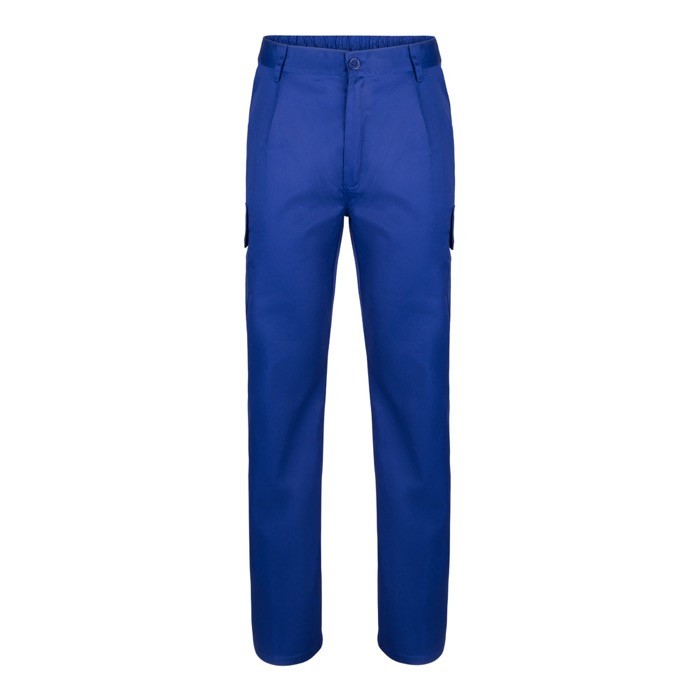 Pantalón multibolsillos unisex en algodón y poliéster 200 g/m2 color azul real Pantalón multibolsillos unisex en algodón y poliéster 200 g/m2 color azul real