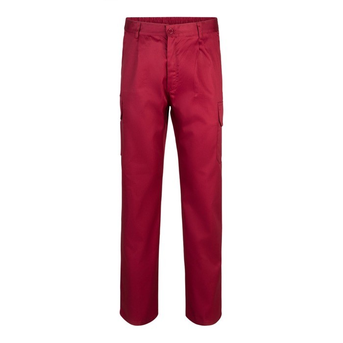 Pantalón multibolsillos unisex en algodón y poliéster 200 g/m2 color burdeos Pantalón multibolsillos unisex en algodón y poliéster 200 g/m2 color burdeos