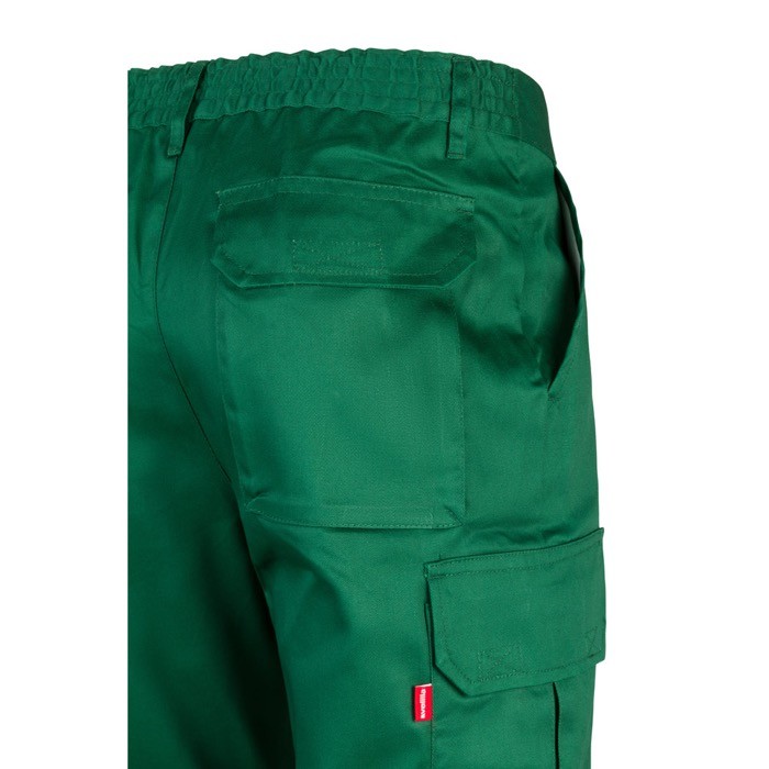 Pantalón multibolsillos unisex en algodón y poliéster 200 g/m2 color verde oscuro sexta vista Pantalón multibolsillos unisex en algodón y poliéster 200 g/m2 color verde oscuro sexta vista