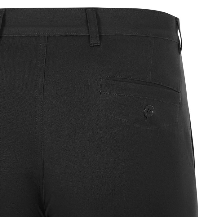 Pantalón tipo chino unisex elástico en algodón y elastano 260 g/m2 color negro sexta vista Pantalón tipo chino unisex elástico en algodón y elastano 260 g/m2 color negro sexta vista