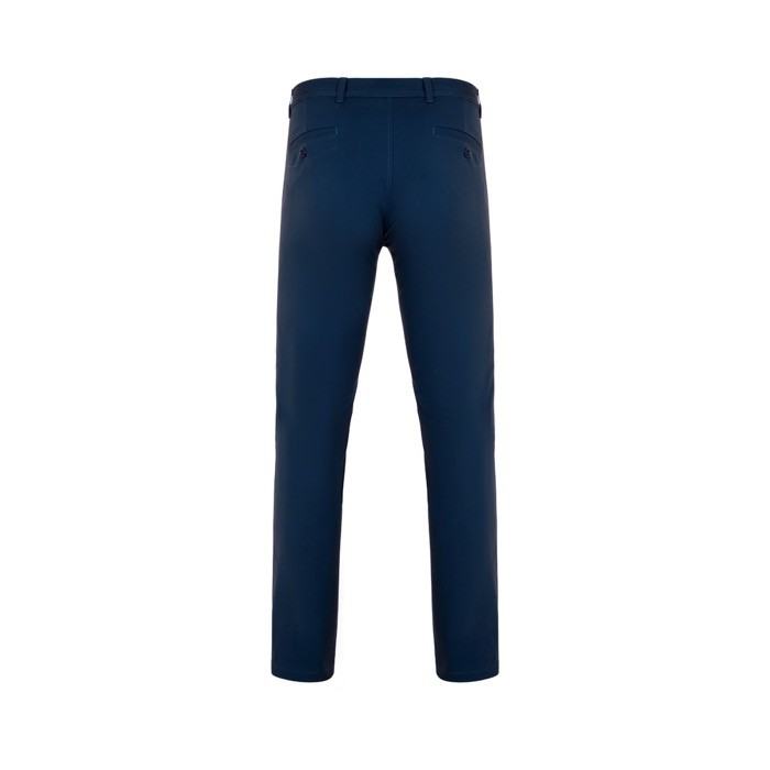 Pantalón tipo chino unisex elástico en algodón y elastano 260 g/m2 color azul marino segunda vista Pantalón tipo chino unisex elástico en algodón y elastano 260 g/m2 color azul marino segunda vista