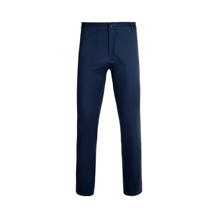 Pantalón tipo chino unisex elástico en algodón y elastano 260 g/m2 color azul marino Pantalón tipo chino unisex elástico en algodón y elastano 260 g/m2 color azul marino