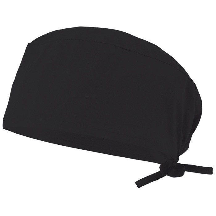Gorro sanitario de sarga en poliéster y algodón 190 g/m2 color negro Gorro sanitario de sarga en poliéster y algodón 190 g/m2 color negro