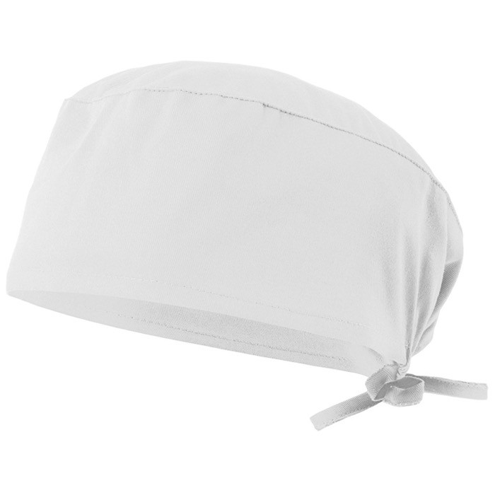 Gorro sanitario de sarga en poliéster y algodón 190 g/m2 color blanco Gorro sanitario de sarga en poliéster y algodón 190 g/m2 color blanco