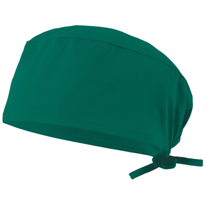 Gorro sanitario de sarga en poliéster y algodón 190 g/m2 color verde Gorro sanitario de sarga en poliéster y algodón 190 g/m2 color verde