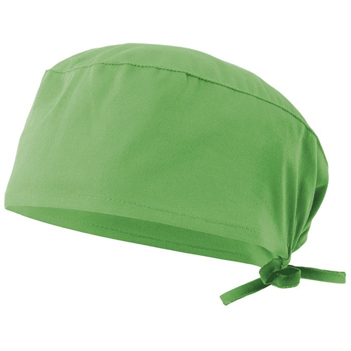Gorro sanitario de sarga en poliéster y algodón 190 g/m2 color verde lima Gorro sanitario de sarga en poliéster y algodón 190 g/m2 color verde lima