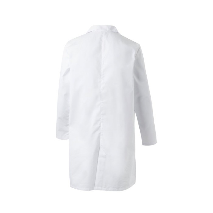 Blusa de sarga unisex en poliéster y algodón de 180 g/m2 color blanco segunda vista Blusa de sarga unisex en poliéster y algodón de 180 g/m2 color blanco segunda vista
