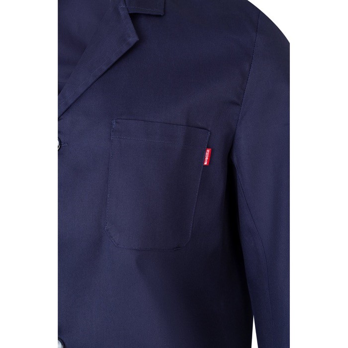 Blusa de trabajo de sarga de poliéster y algodón 175 g/m2 color azul quinta vista Blusa de trabajo de sarga de poliéster y algodón 175 g/m2 color azul quinta vista