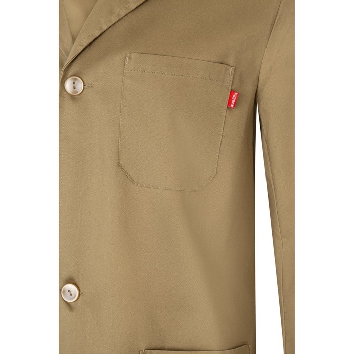 Blusa de trabajo de sarga de poliéster y algodón 175 g/m2 color natural quinta vista Blusa de trabajo de sarga de poliéster y algodón 175 g/m2 color natural quinta vista