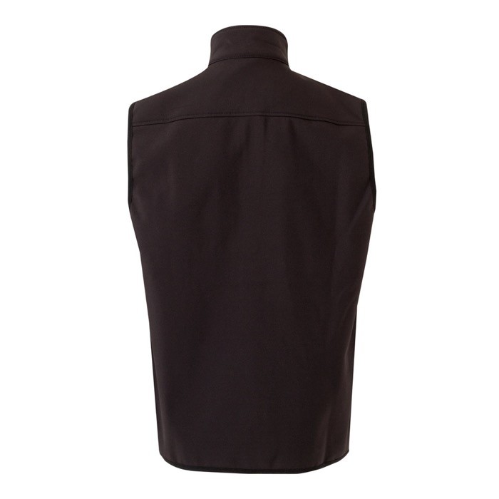Chaleco laboral softshell con forro polar de poliéster 280 g/m2 color negro segunda vista