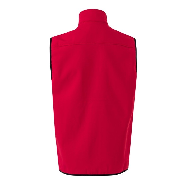 Chaleco laboral softshell con forro polar de poliéster 280 g/m2 color rojo segunda vista