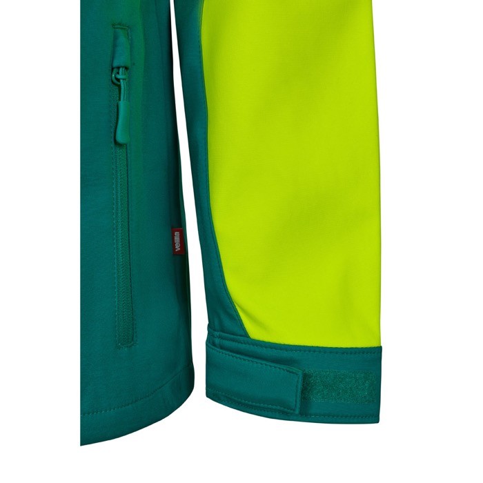 Chaqueta softshell de trabajo con forro polar en poliéster 280 g/m2 color verde septima vista Chaqueta softshell de trabajo con forro polar en poliéster 280 g/m2 color verde septima vista