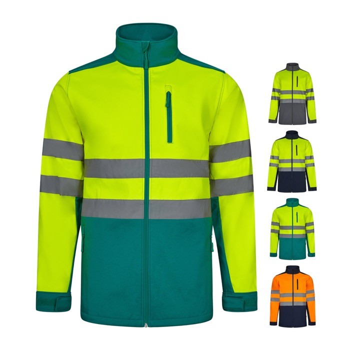 Chaqueta softshell de trabajo con forro polar en poliéster 280 g/m2 varios colores Chaqueta softshell de trabajo con forro polar en poliéster 280 g/m2 varios colores