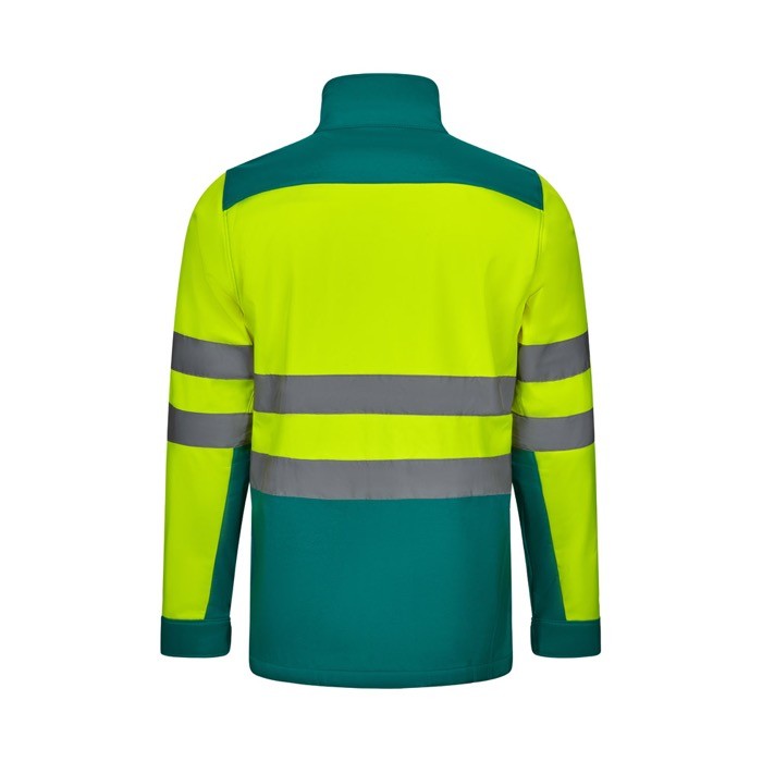 Chaqueta laboral softshell extra grande con forro polar 280 g/m2 color verde segunda vista Chaqueta laboral softshell extra grande con forro polar 280 g/m2 color verde segunda vista