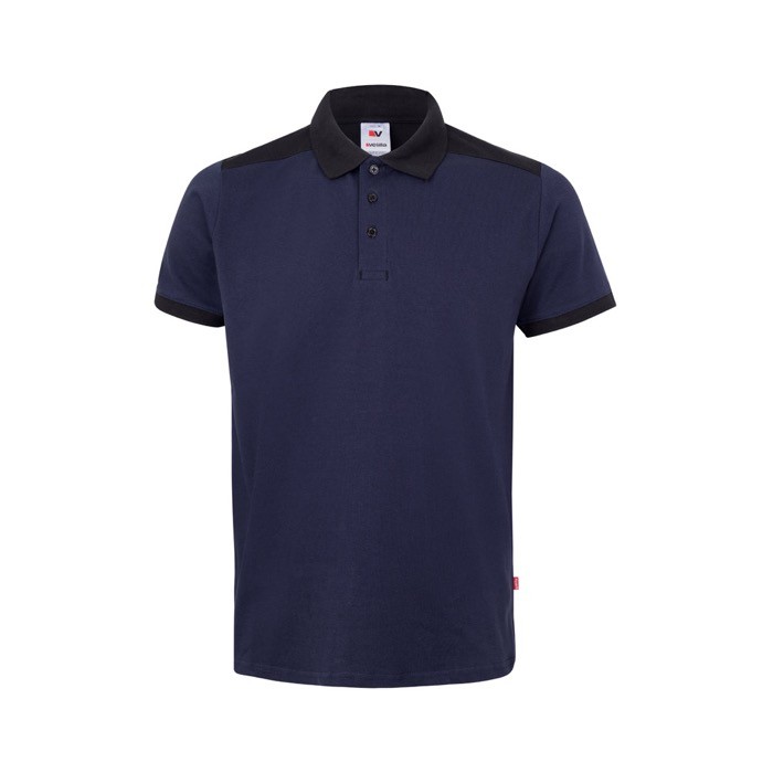 Polo de trabajo piqué unisex en manga corta de poliéster 200 g/m2 color azul Polo de trabajo piqué unisex en manga corta de poliéster 200 g/m2 color azul
