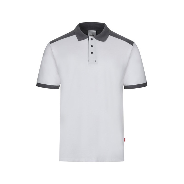 Polo de trabajo piqué unisex en manga corta de poliéster 200 g/m2 color blanco Polo de trabajo piqué unisex en manga corta de poliéster 200 g/m2 color blanco