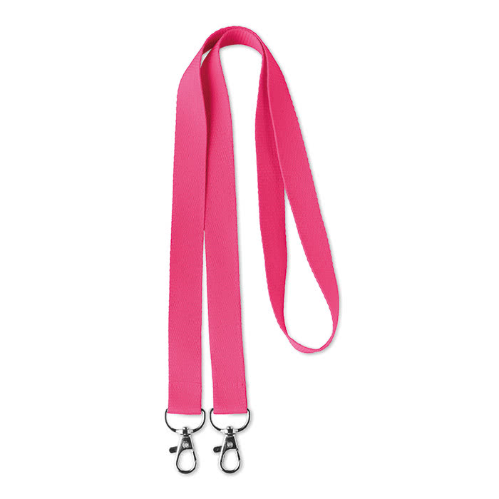 Lanyard doble corporativo color rosa
