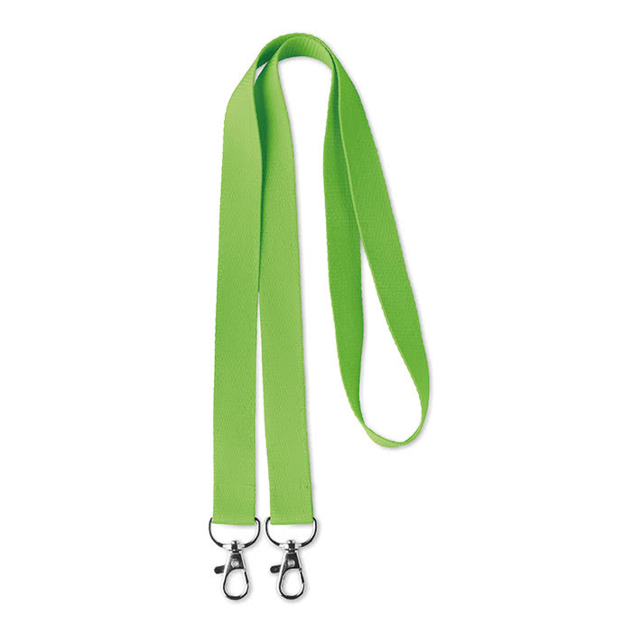 Lanyard doble corporativo color verde lima