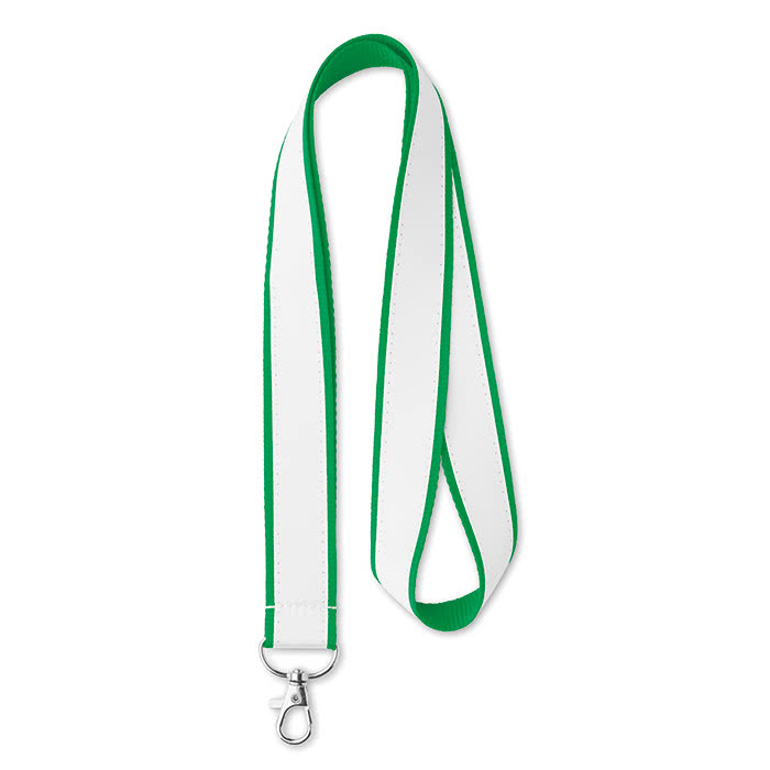 Lanyards con satín promocionales con logo color verde