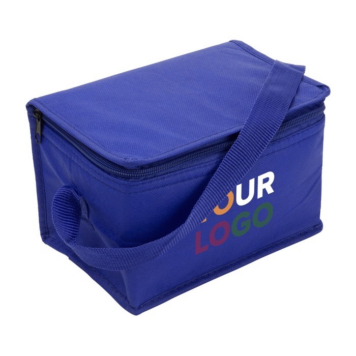Bolsa nevera en varios colores con capacidad para 6 latas y asa a juego color azul ultramarino segunda vista Bolsa nevera en varios colores con capacidad para 6 latas y asa a juego color azul ultramarino segunda vista
