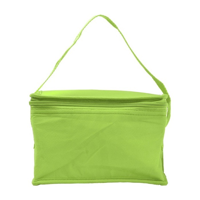Bolsa nevera en varios colores con capacidad para 6 latas y asa a juego color verde claro primera vista Bolsa nevera en varios colores con capacidad para 6 latas y asa a juego color verde claro primera vista