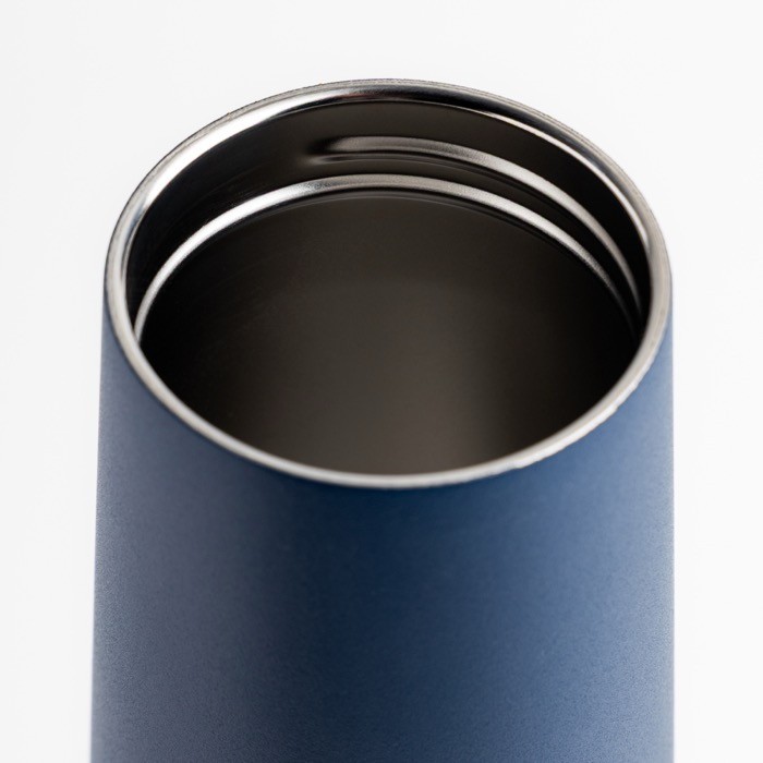 Botella térmica de acero inoxidable con tapa de bambú natural 550ml