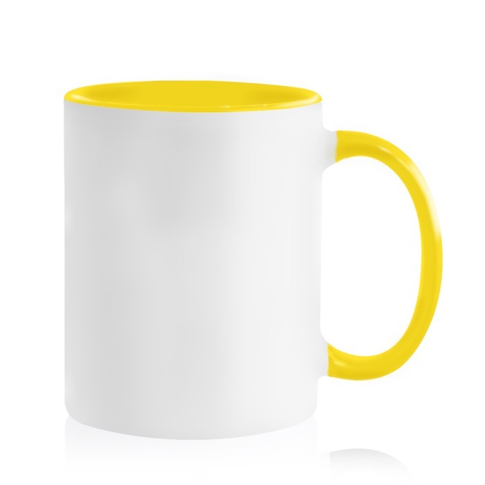 Taza de cerámica en varias opciones bicolor de 325ml vista 3