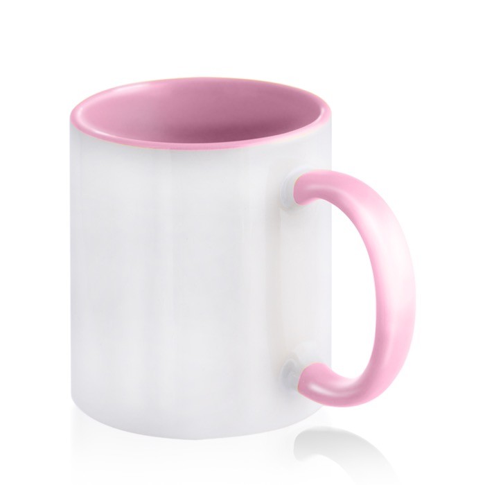 Taza de cerámica en varias opciones bicolor de 325ml vista 6