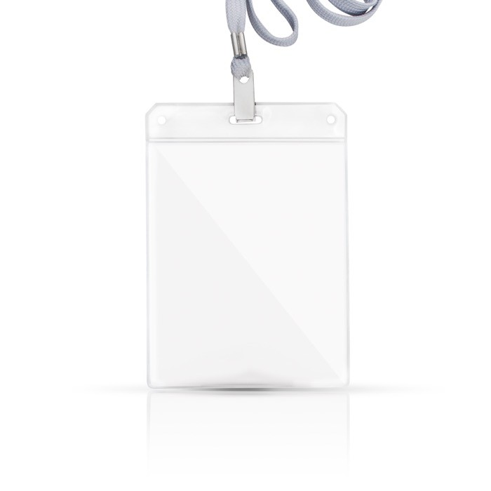 Identificador con cordón de poliéster desmontable 10.8x15.4cm