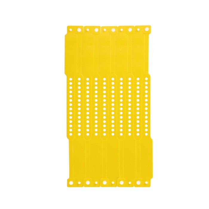 Pulsera identificativa infantil ideal para fiestas y eventos color amarillo vista 1