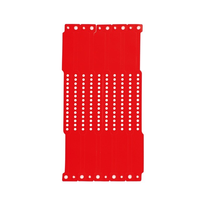 Pulsera identificativa infantil ideal para fiestas y eventos color rojo vista 1