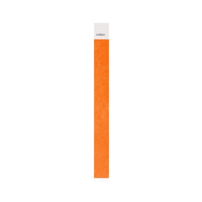 Pulsera de tyvek ideal para festivales resistente al agua color naranja Pulsera de tyvek ideal para festivales resistente al agua color naranja