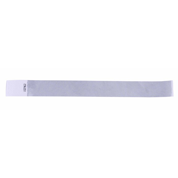 Pulsera de tyvek ideal para festivales resistente al agua color plateado vista 1 Pulsera de tyvek ideal para festivales resistente al agua color plateado vista 1